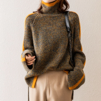 Nina - Mixed knit turtleneck Sweater