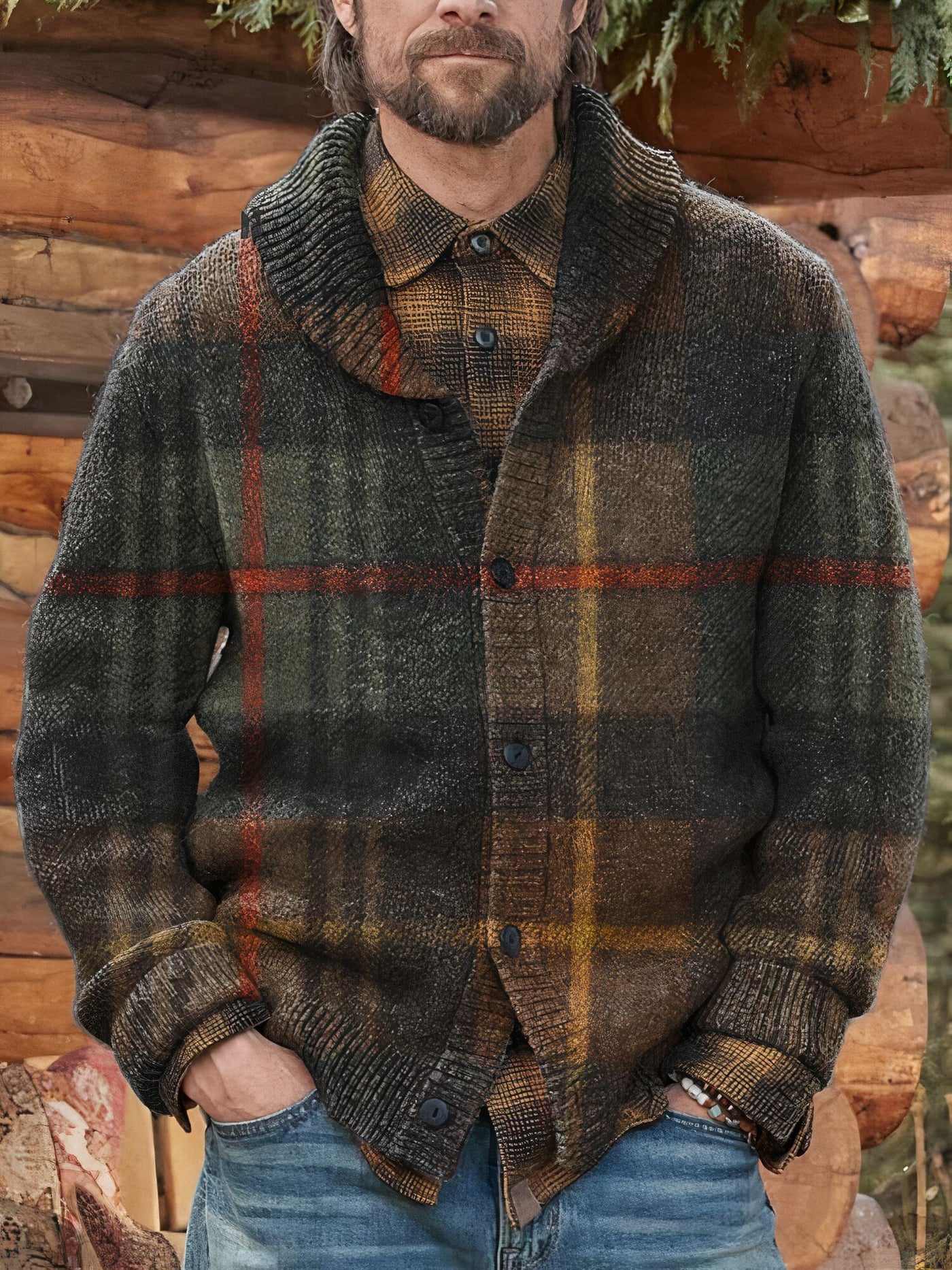 Ace - Vintage Plaid Art Print Sweater