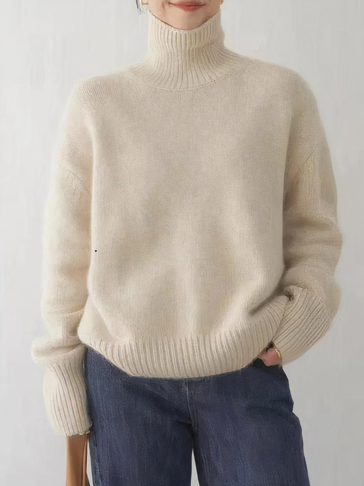 Anna - Casual Turtleneck Knitted Sweater