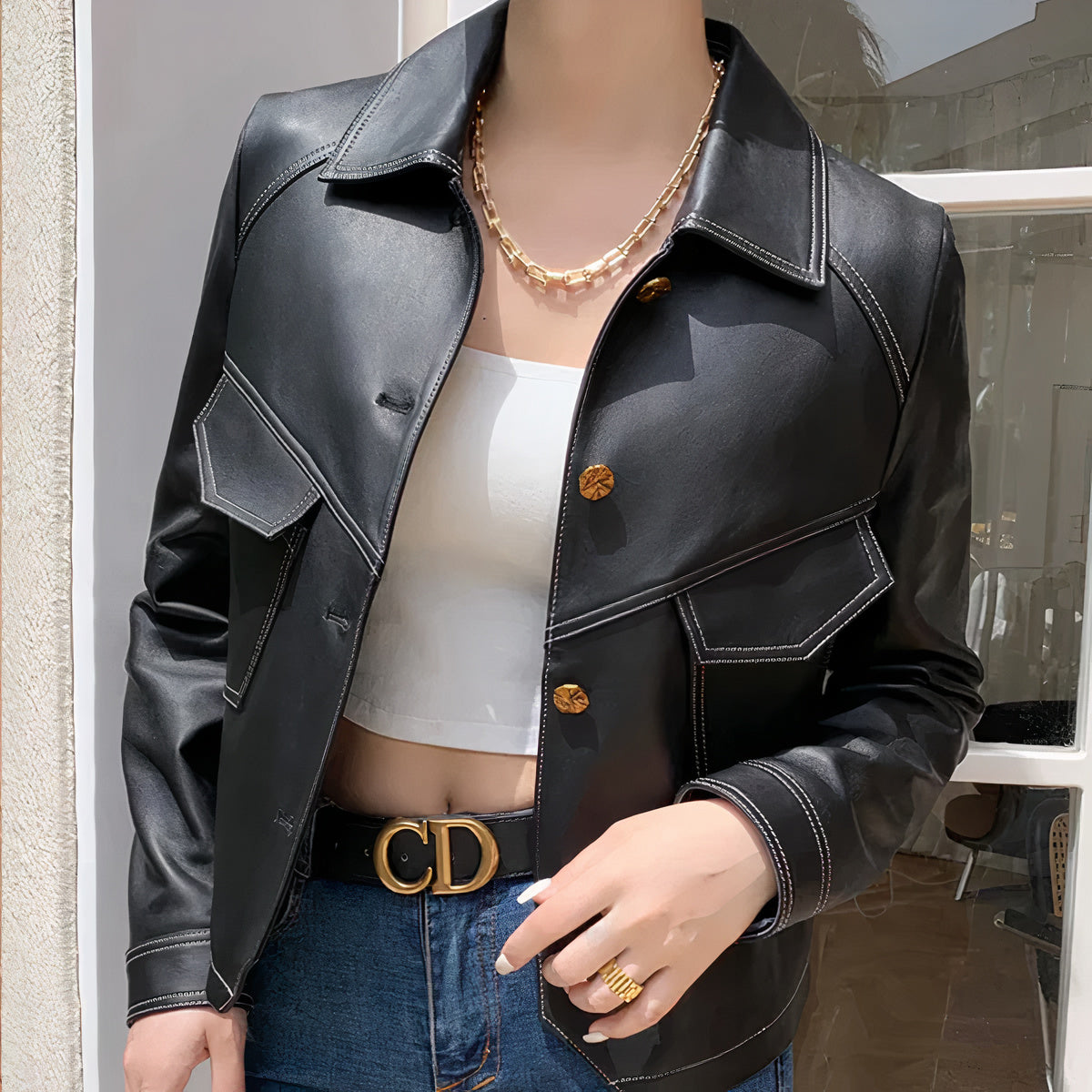 Aria - Modern Maven Leather Jacket