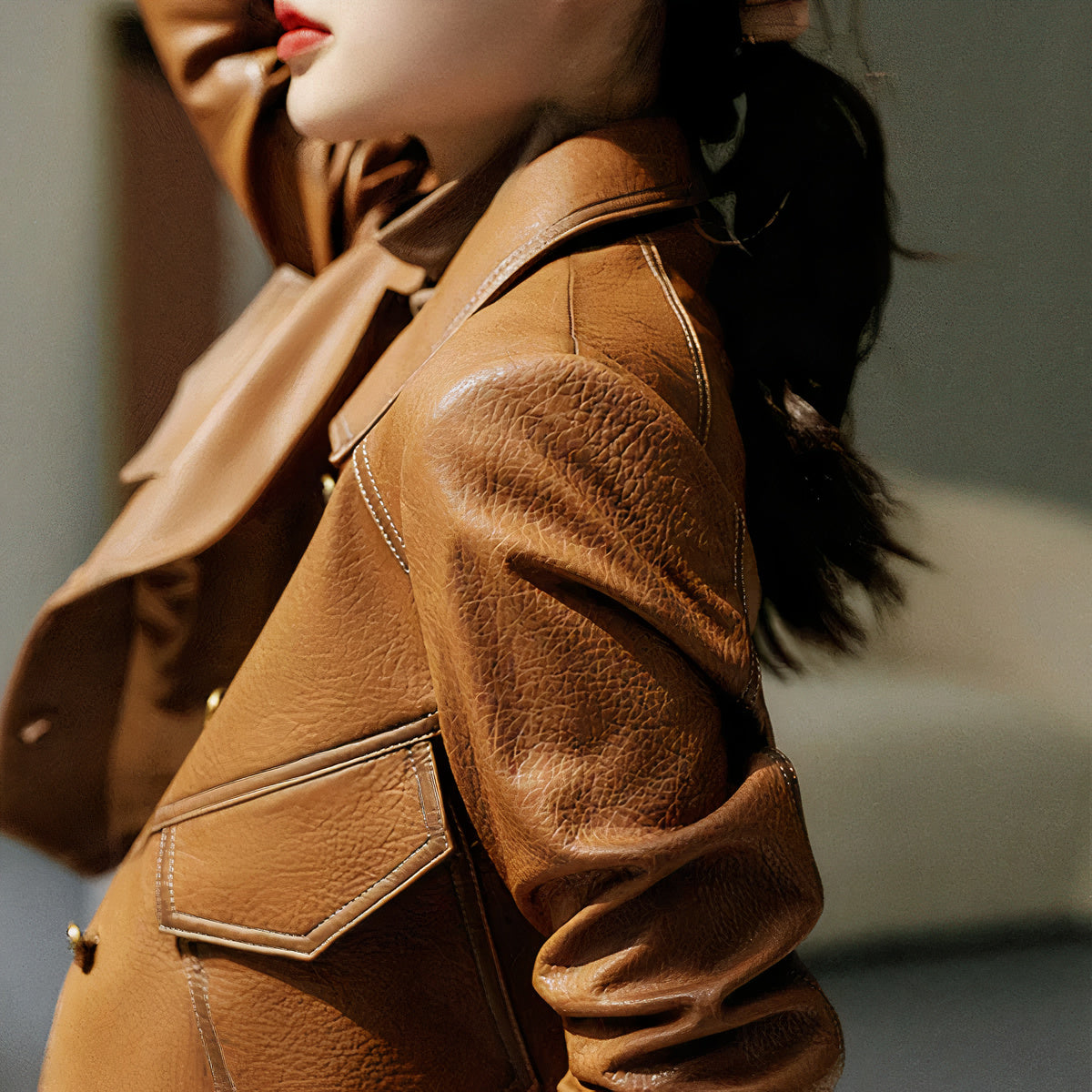 Aria - Modern Maven Leather Jacket