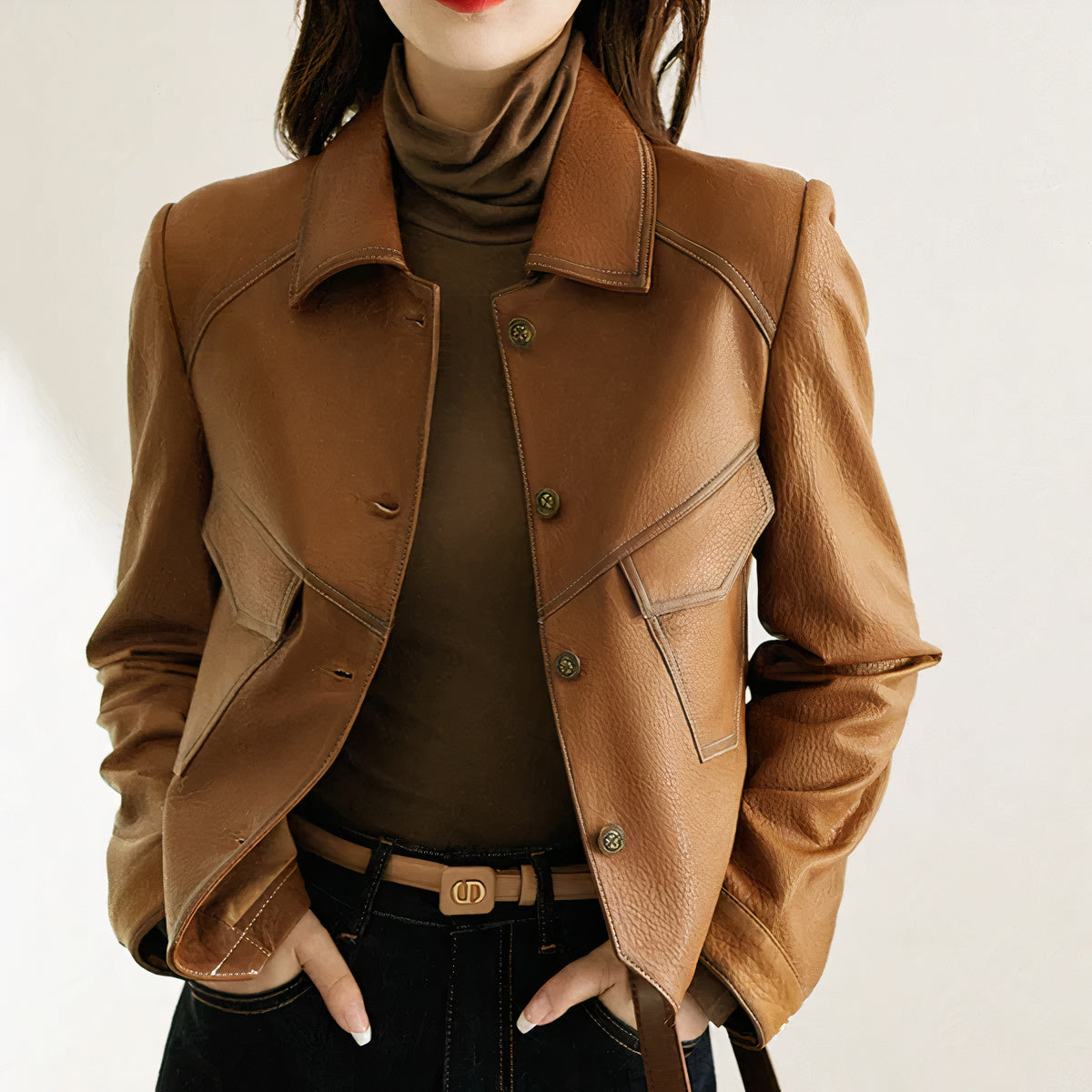 Aria - Modern Maven Leather Jacket