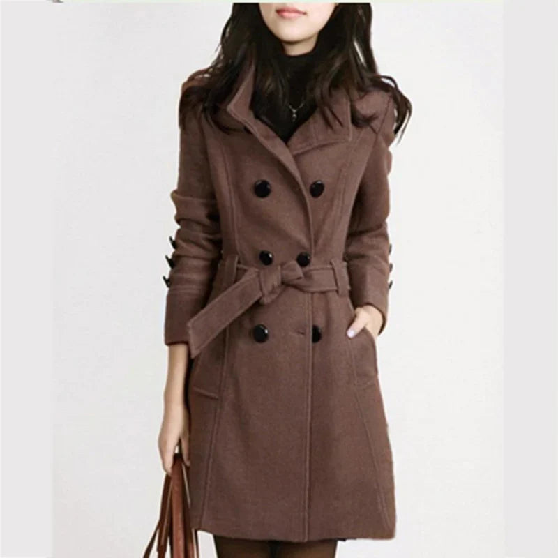 Aura - Fashionable Women's Coat with Belt