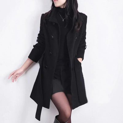 Aura - Fashionable Women's Coat with Belt