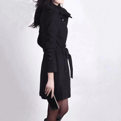 Aura - Fashionable Women's Coat with Belt