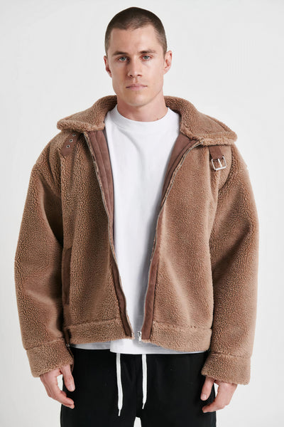 Caleb - Casual Men's Sherpa Jacket