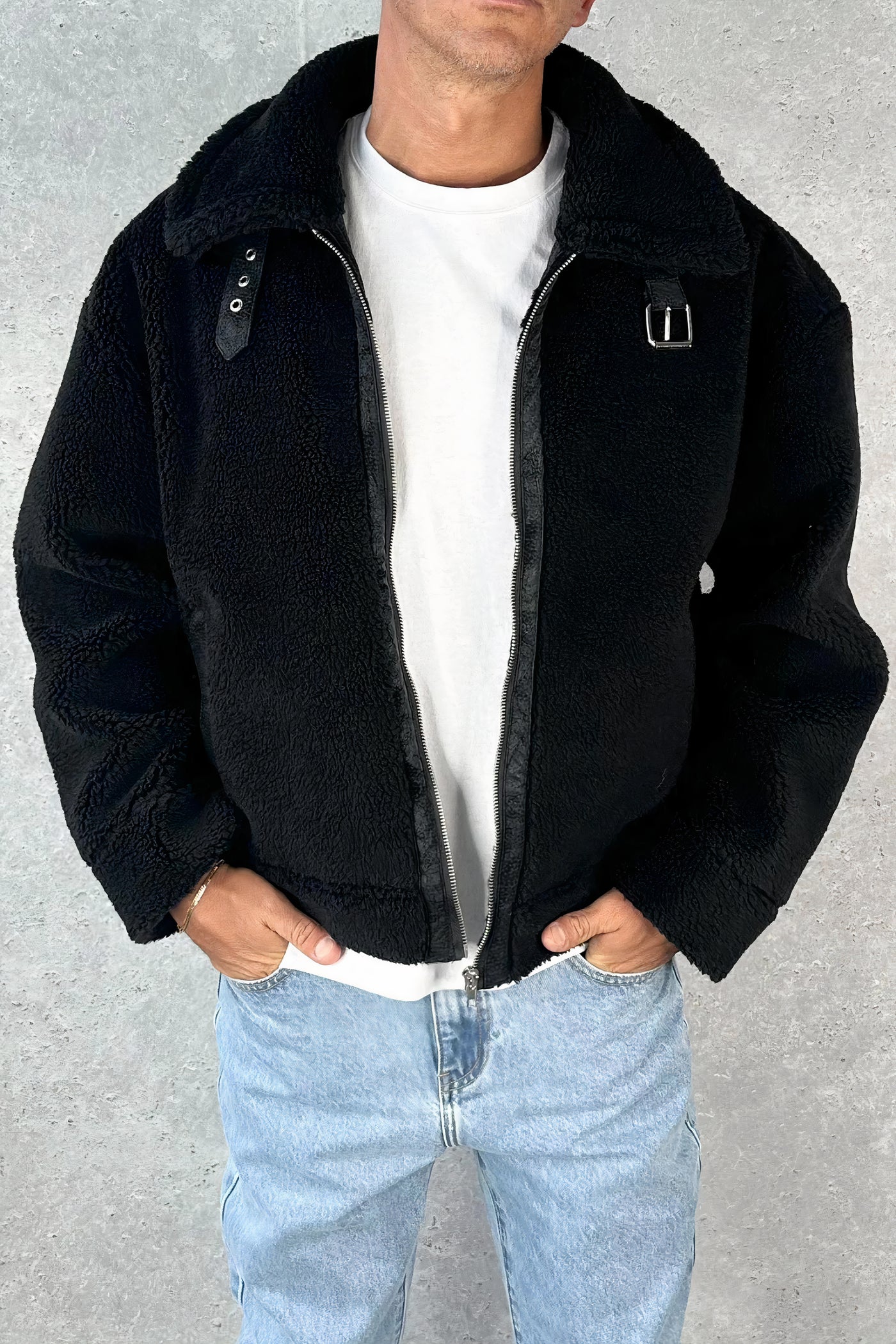 Caleb - Casual Men's Sherpa Jacket