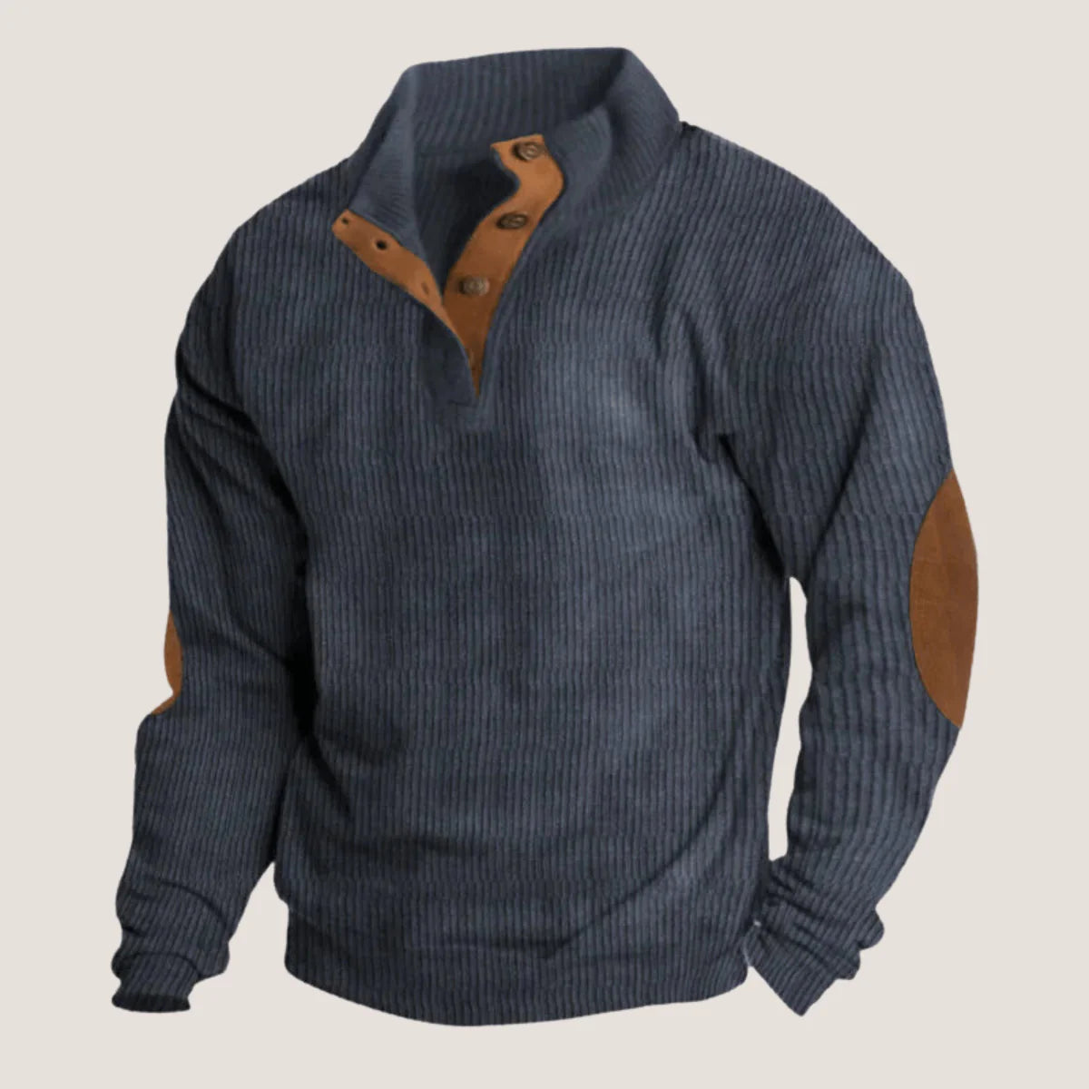 Carson - Ribbed Button Sweater