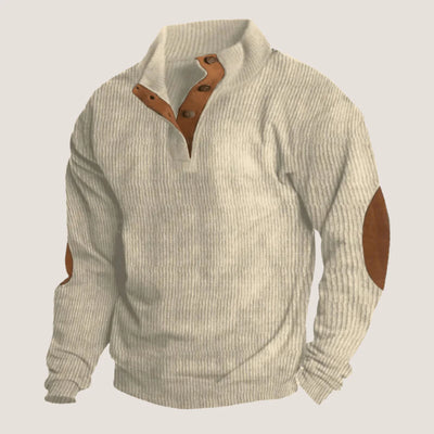 Carson - Ribbed Button Sweater