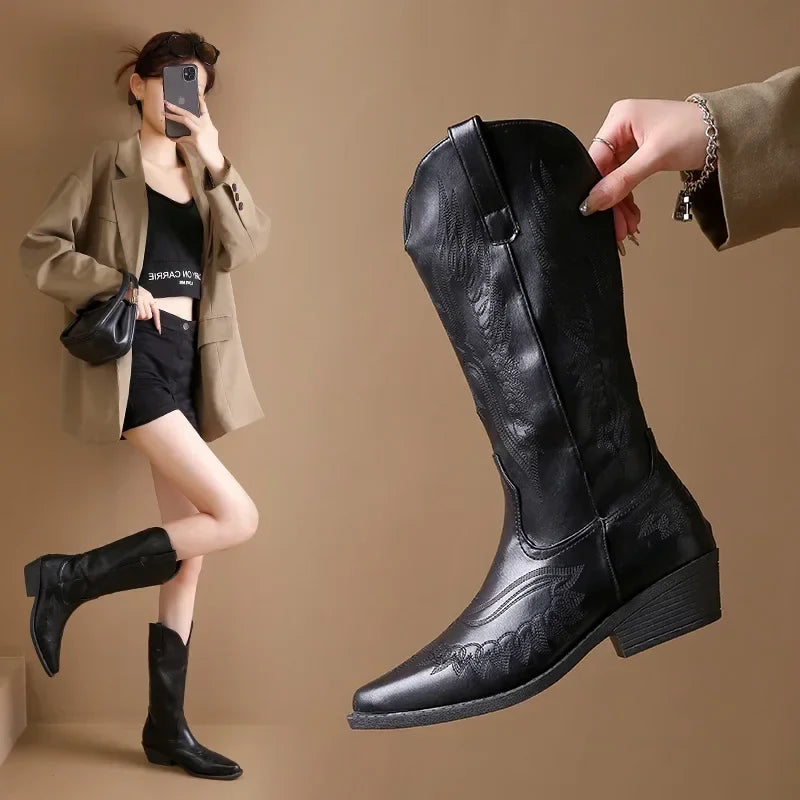 Chaya - Classic Western Cowboy Boots for Women