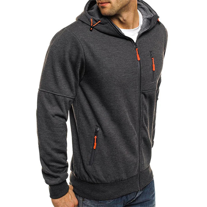 Gael - Men's Zip Up Hooded Sweater