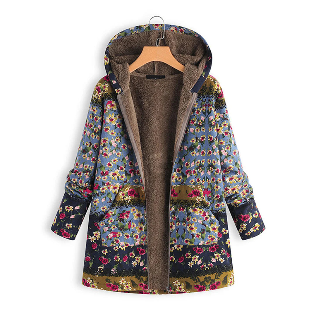 Giselle - Long teddy coat with hood for women