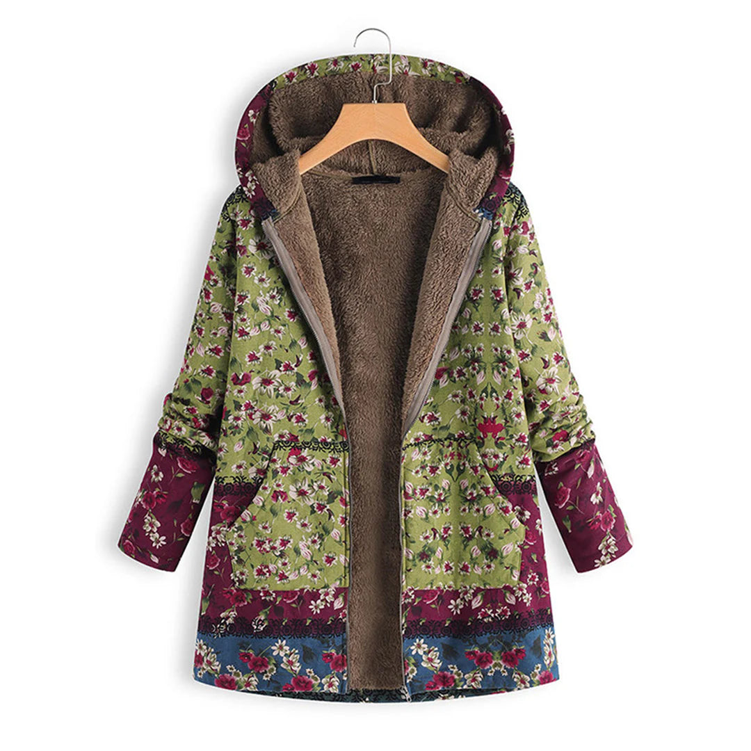 Giselle - Long teddy coat with hood for women