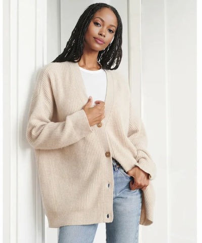 Gwen - Women's Ribbed Knit Cardigan