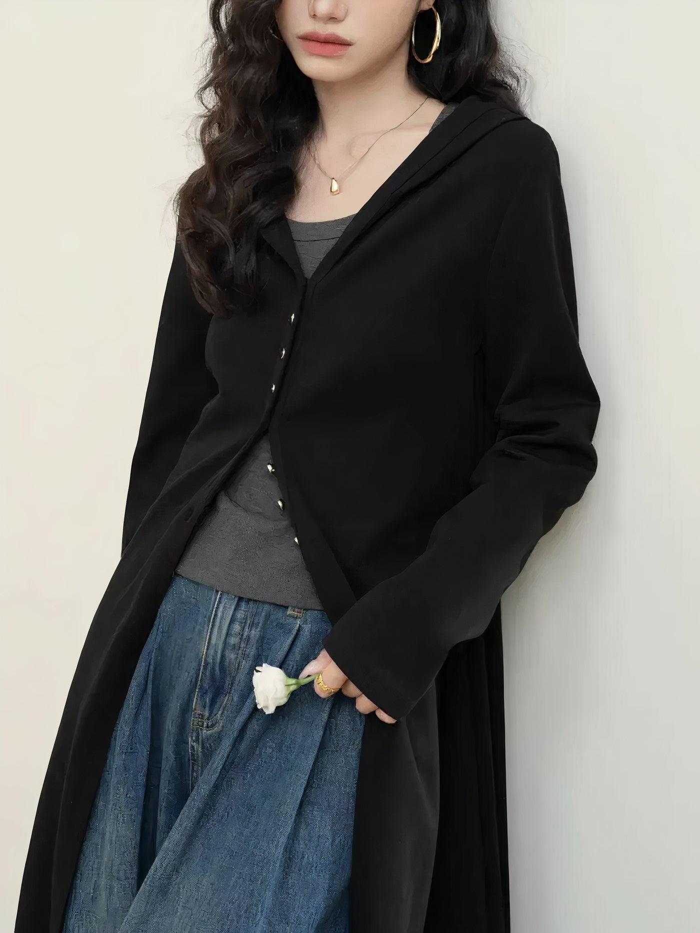 Lisa - Hooded Long Jacket