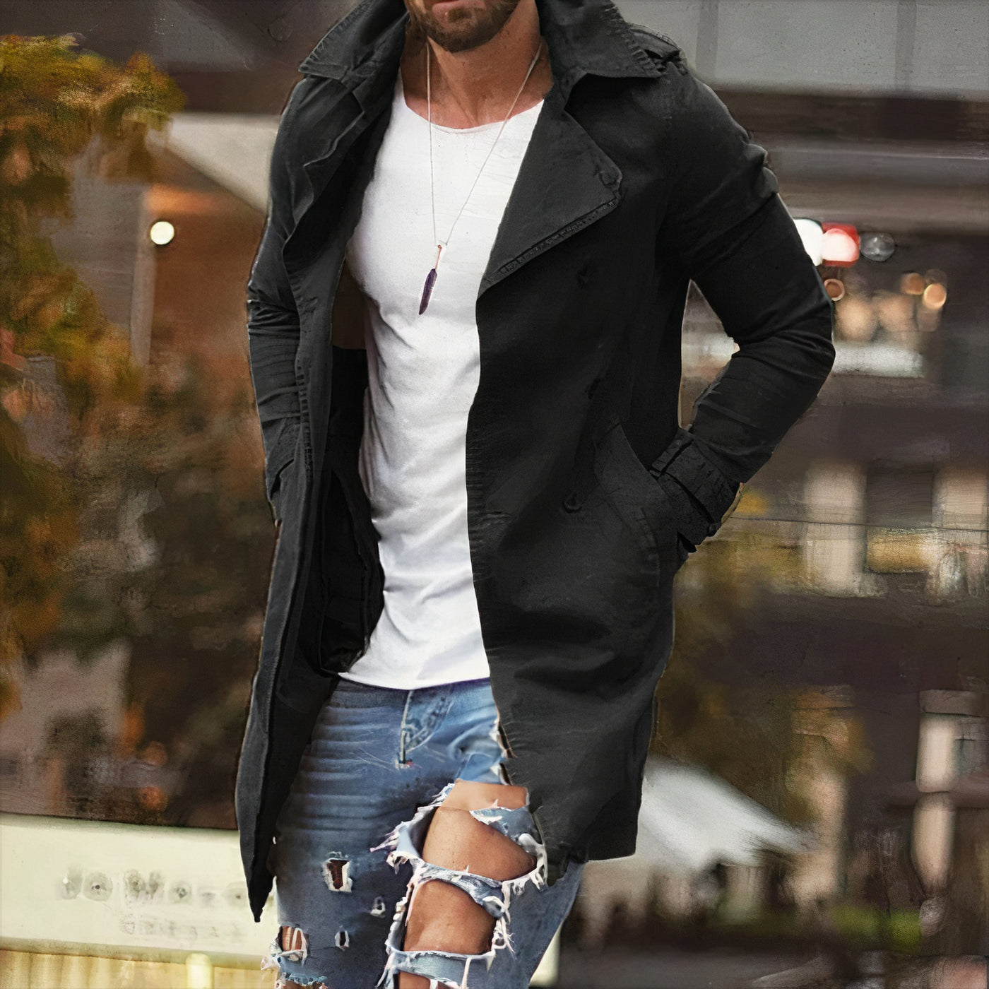 Jace - Long coat for men