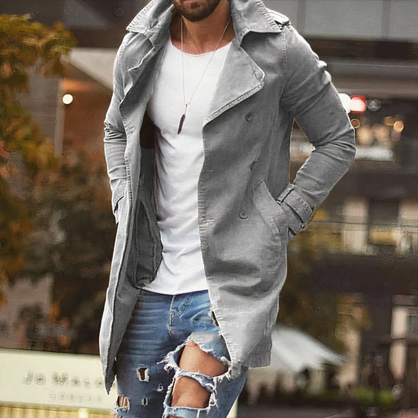 Jace - Long coat for men