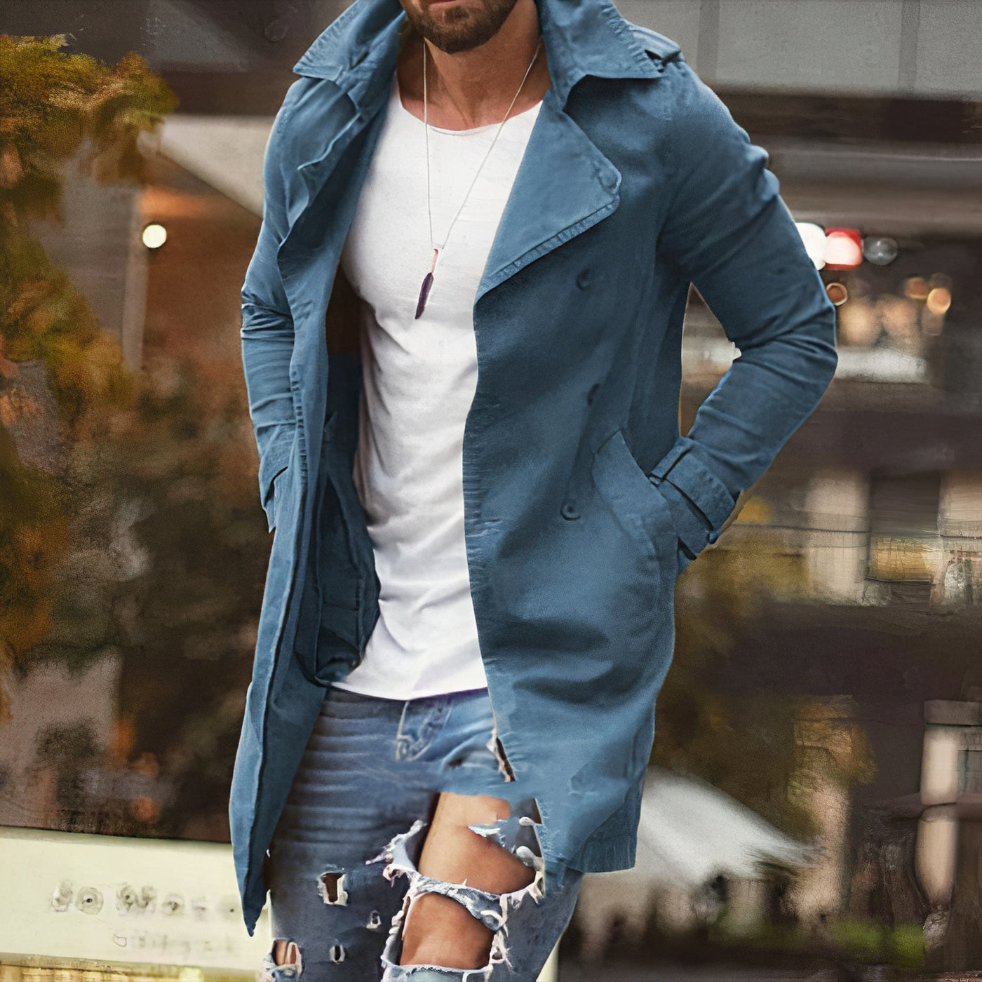 Jace - Long coat for men