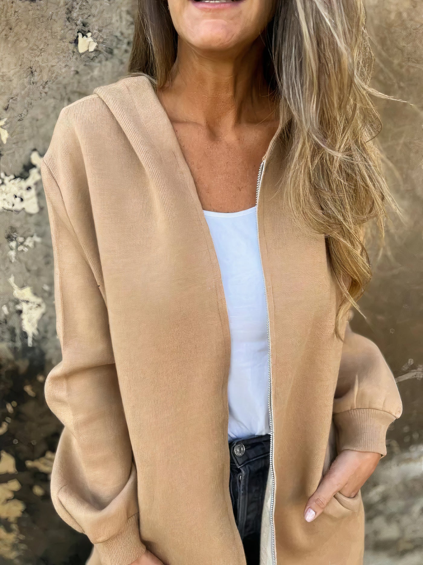 Martha - Casual long sleeve zip up jacket