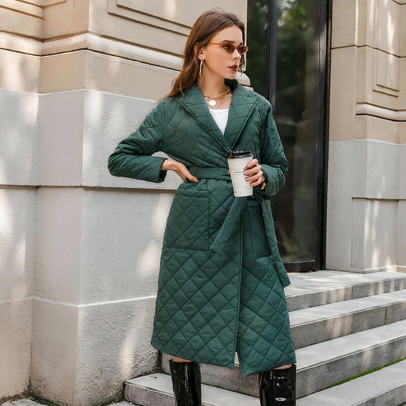 Mira - Luxe Puff Mid-Length Polo Coat