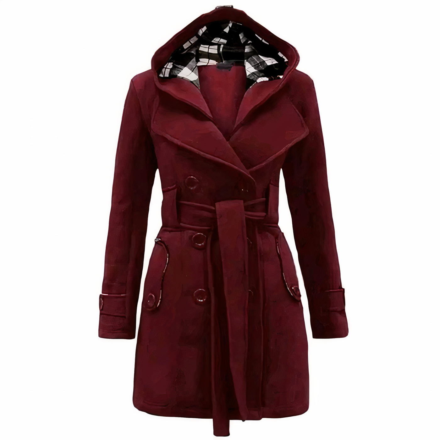 Nadia - Trendy Women's Long Trench Coat.