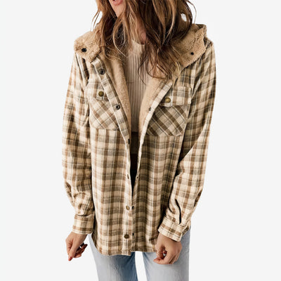 Nancy - Plaid Teddy Flannel Jacket