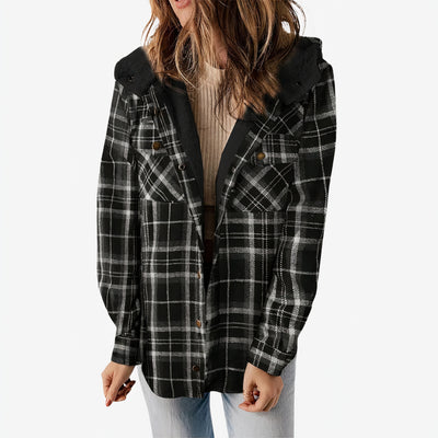 Nancy - Plaid Teddy Flannel Jacket