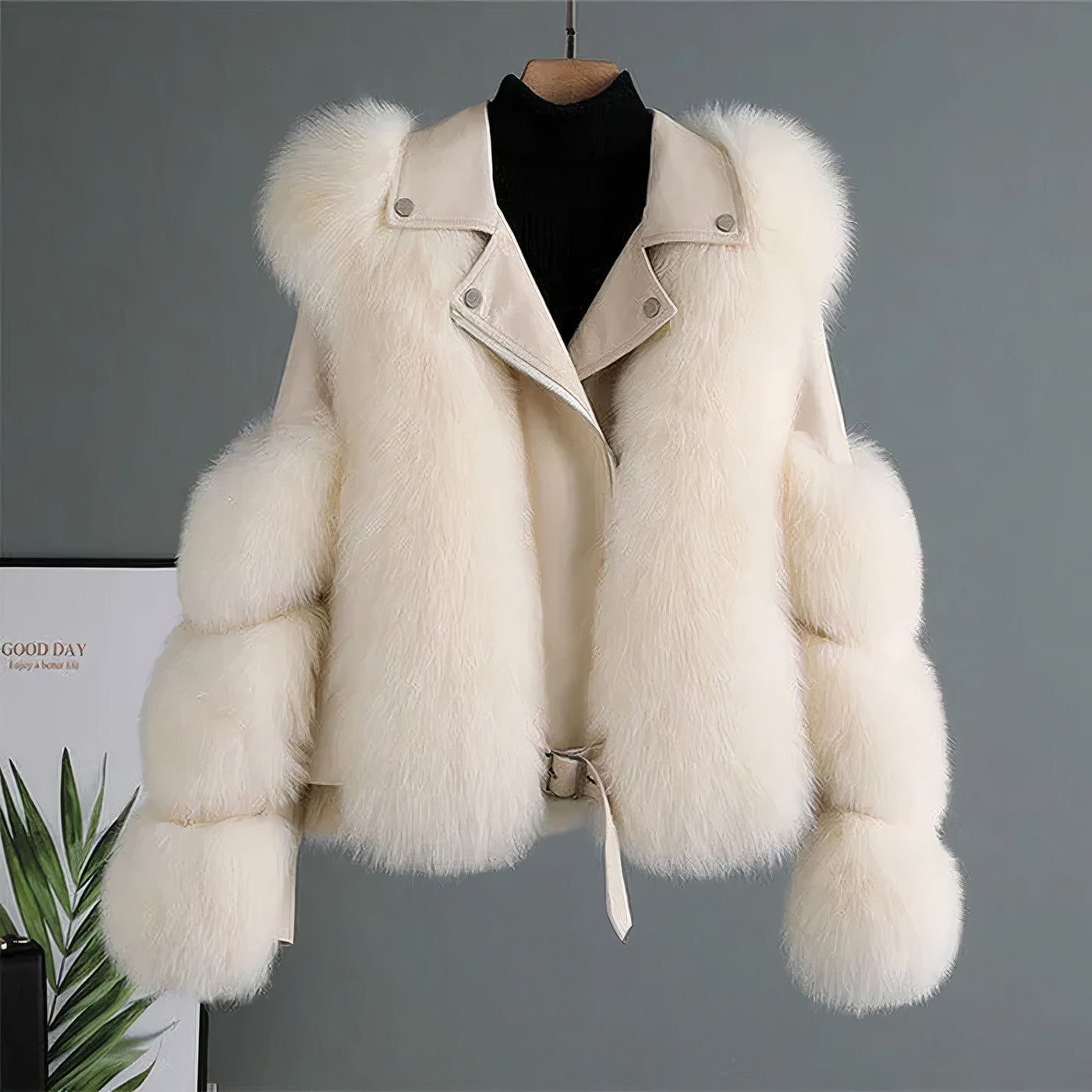 Nova - Luxury Leather Fur Jacket for Women