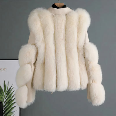 Nova - Luxury Leather Fur Jacket for Women