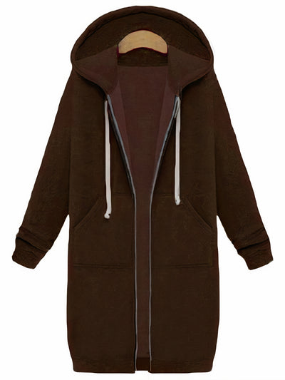 Piper - Cute Zip Up Long Hooded Jackets for Women