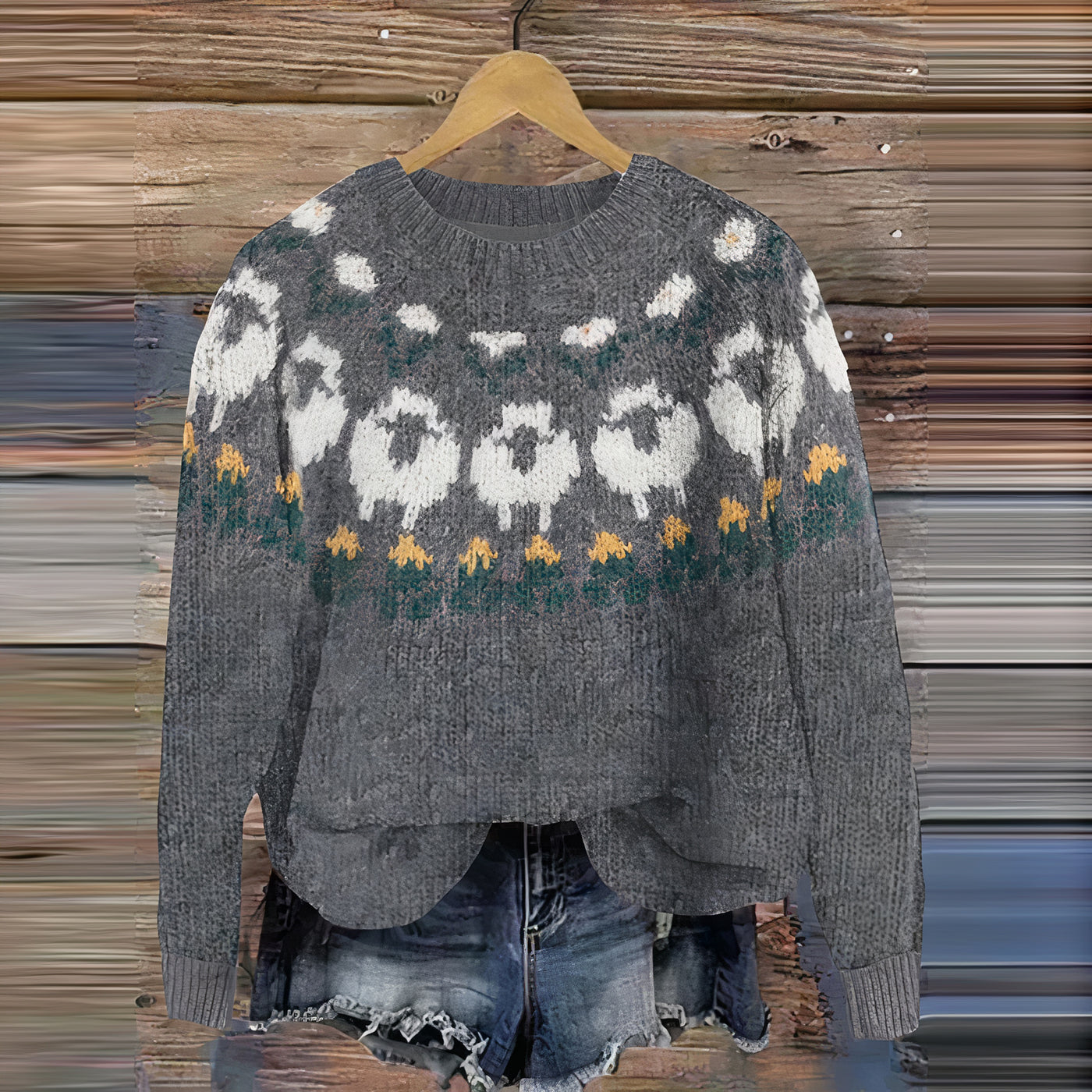 Rachel - Cozy Knitted Floral Sweater