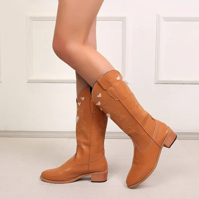 Rhea - Low Heel Cowboy Boots for Women