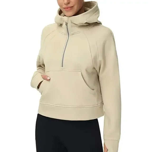 Sol - Stylish Warm Half-Zip Hoodie