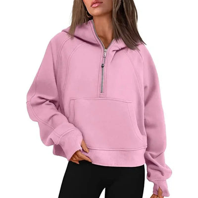 Sol - Stylish Warm Half-Zip Hoodie