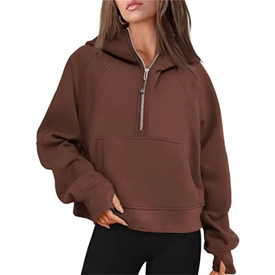 Sol - Stylish Warm Half-Zip Hoodie