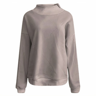 Yara - Basic Loose Fit Women's Long Sleeve Sweater