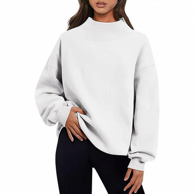 Yara - Basic Loose Fit Women's Long Sleeve Sweater