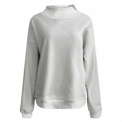 Yara - Basic Loose Fit Women's Long Sleeve Sweater